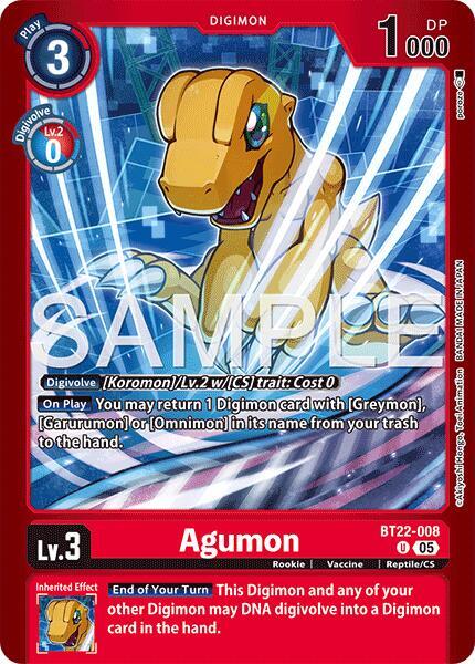 Agumon, Limited Card Pack -Final Crest- BT22-008 U