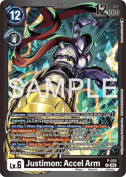 Justimon: Accel Arm, Limited Card Pack -Final Crest- P-203 P