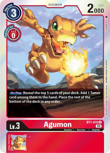 Agumon - BT1-010 (Resurgence Booster Reprint), Resurgence Booster BT1-010 R