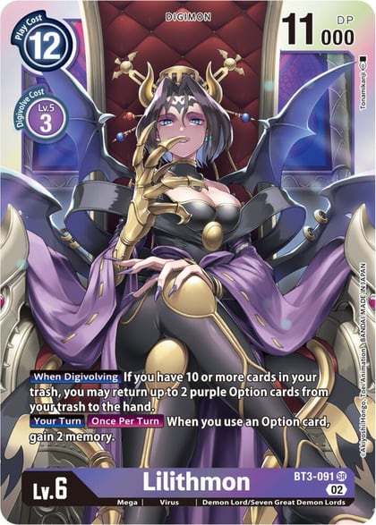 Lilithmon (Resurgence Booster Reprint), Resurgence Booster BT3-091 SR