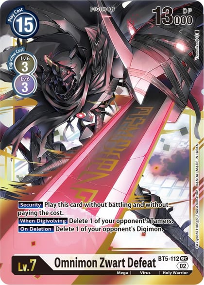 Omnimon Zwart Defeat (Resurgence Booster Reprint), Resurgence Booster BT5-112 SEC