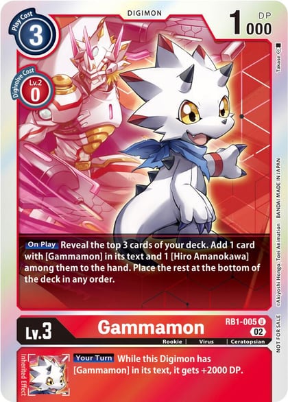 Gammamon - RB1-005 (Resurgence Booster Box Promotion Pack), Resurgence Booster RB1-005 U