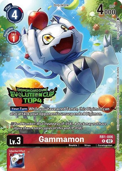 Gammamon - RB1-006 (August 2024 Evolution Cup Top 4), Resurgence Booster RB1-006 R
