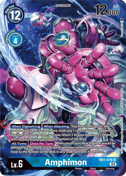 Amphimon (Textured Alternate Art), Resurgence Booster RB1-016 SR