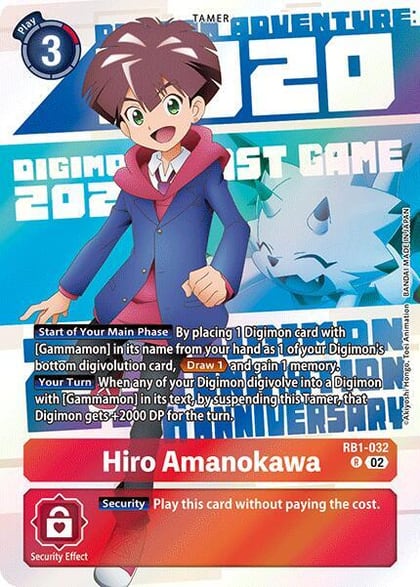 Hiro Amanokawa (Digimon Animation Series 25th Anniversary Set), Resurgence Booster RB1-032 R