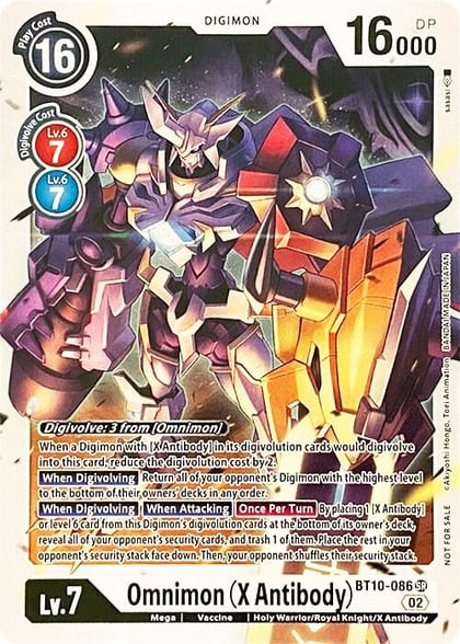 Omnimon (X Antibody), Revision Pack Cards BT10-086 SR
