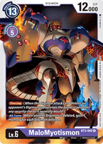 MaloMyotismon, Revision Pack Cards BT3-092 R