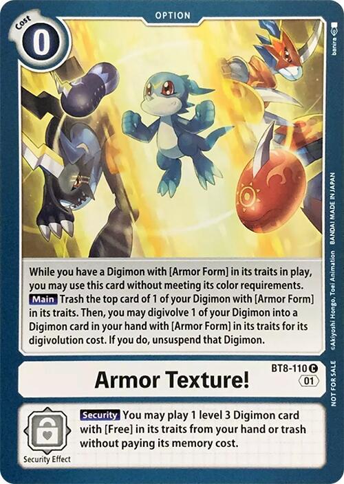 Armor Texture!, Revision Pack Cards BT8-110 C
