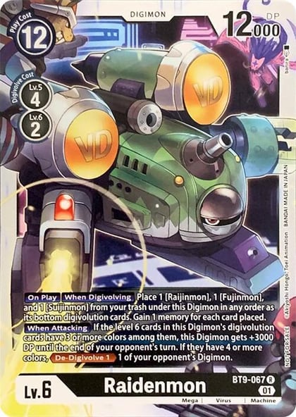 Raidenmon, Revision Pack Cards BT9-067 R