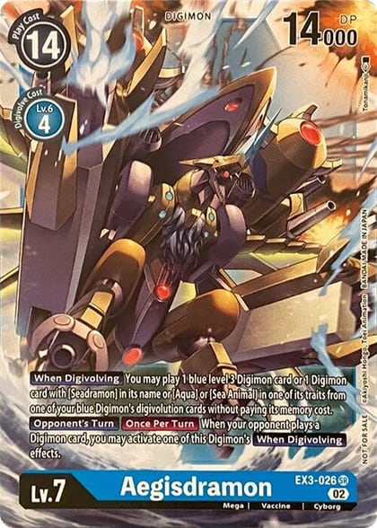 Aegisdramon, Revision Pack Cards EX3-026 SR