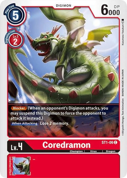 Coredramon, Starter Deck 01: Gaia Red ST1-06 C