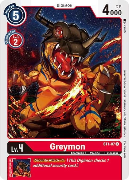 Greymon - ST1-07 (Tamer Party Promo), Starter Deck 01: Gaia Red ST1-07 U