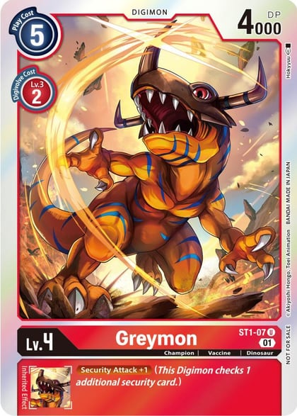 Greymon (ST-11 Special Entry Pack), Starter Deck 01: Gaia Red ST1-07 U