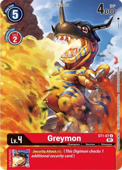 Greymon - ST1-07 (Dimensional Phase Pre-Release), Starter Deck 01: Gaia Red ST1-07 U