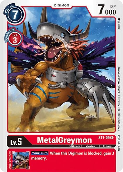 MetalGreymon - ST1-09 (Tamer Battle Pack 1), Starter Deck 01: Gaia Red ST1-09 R