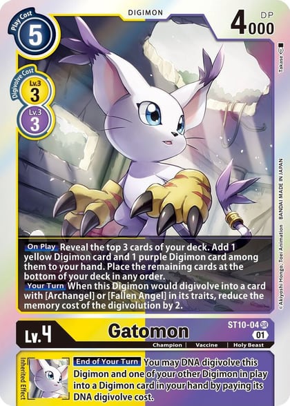 Gatomon, Starter Deck 10: Parallel World Tactician ST10-04 SR