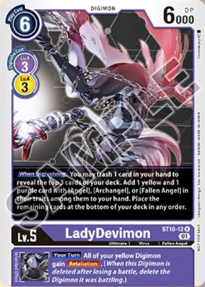 LadyDevimon (Tamer Goods Set Angewomon & LadyDevimon), Starter Deck 10: Parallel World Tactician ST10-12 R