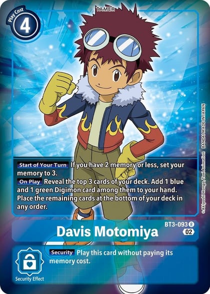 Davis Motomiya (Alternate Art), Starter Deck 12: Jesmon BT3-093 R