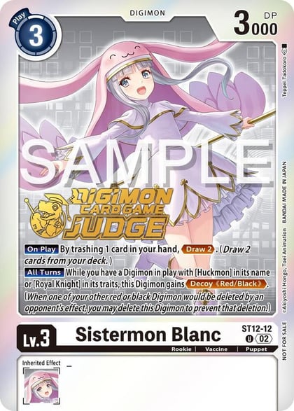 Sistermon Blanc (Judge Pack 5), Starter Deck 12: Jesmon ST12-12 U