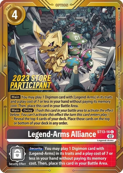 Legend-Arms Alliance (2023 Store Participant), Starter Deck 13: Ragnaloardmon ST13-16 C