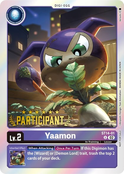Yaamon (Digimon 3-On-3 Participation), Starter Deck 14: Beelzemon Advanced Deck Set ST14-01 U