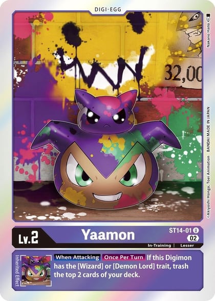 Yaamon, Starter Deck 14: Beelzemon Advanced Deck Set ST14-01 U