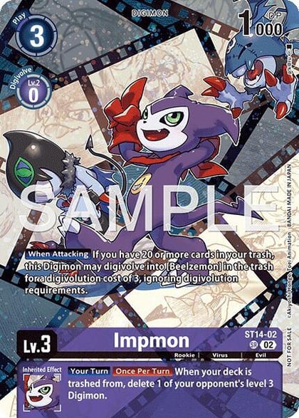 Impmon (Sinister Order Legend Pack), Starter Deck 14: Beelzemon Advanced Deck Set ST14-02 SR