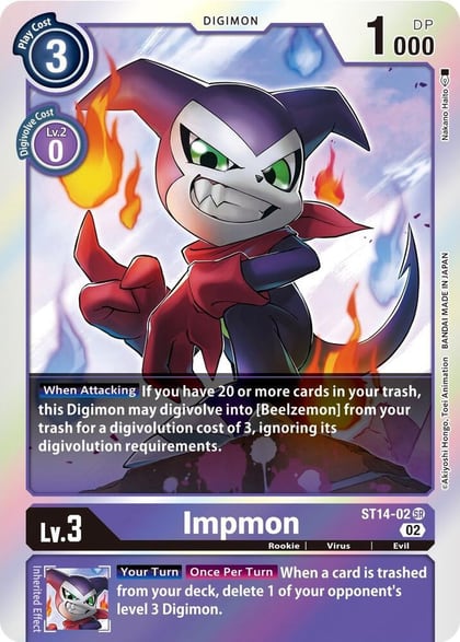 Impmon, Starter Deck 14: Beelzemon Advanced Deck Set ST14-02 SR
