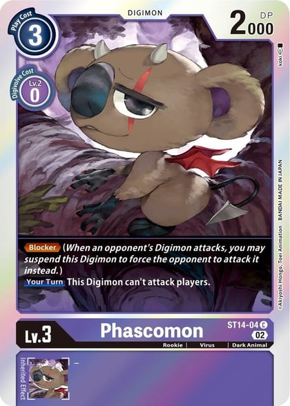 Phascomon, Starter Deck 14: Beelzemon Advanced Deck Set ST14-04 C