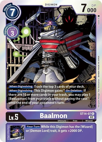 Baalmon, Starter Deck 14: Beelzemon Advanced Deck Set ST14-07 R
