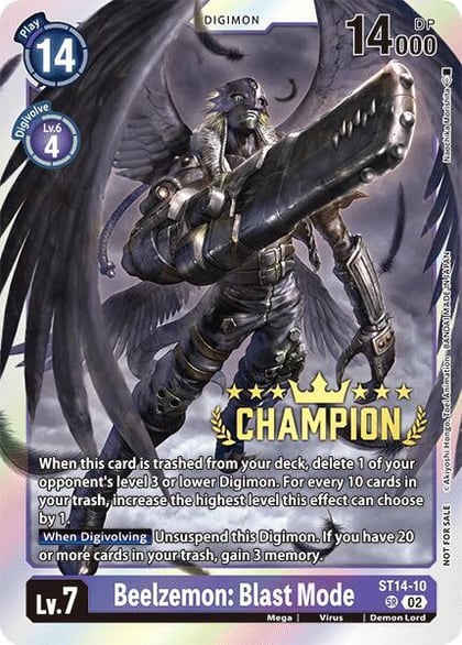 Beelzemon: Blast Mode (Digimon 3-On-3 Champion), Starter Deck 14: Beelzemon Advanced Deck Set ST14-10 SR
