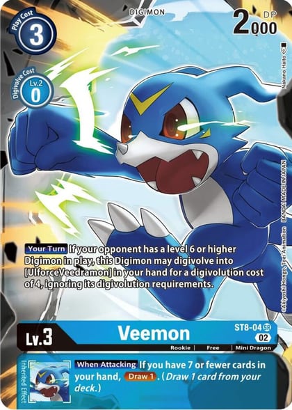 Veemon (Alternate Art), Starter Deck 14: Beelzemon Advanced Deck Set ST8-04 SR