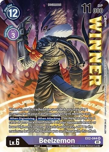 Beelzemon (April 2023 Beelzemon Special), Starter Deck 14: Beelzemon Advanced Deck Set Pre-Release Cards EX2-044 SR