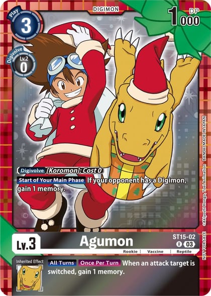Agumon (Winter Holiday 2023), Starter Deck 15: Dragon of Courage ST15-02 R