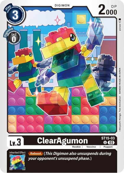 ClearAgumon, Starter Deck 15: Dragon of Courage ST15-03 U