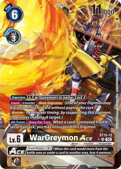 WarGreymon ACE (Alternate Art), Starter Deck 15: Dragon of Courage ST15-12 SR