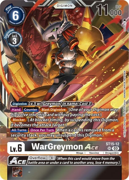 WarGreymon ACE, Starter Deck 15: Dragon of Courage ST15-12 SR