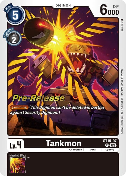 Tankmon, Starter Deck 15: Dragon of Courage Pre-Release Cards ST15-07 C