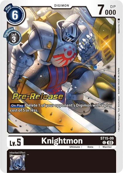 Knightmon, Starter Deck 15: Dragon of Courage Pre-Release Cards ST15-09 C