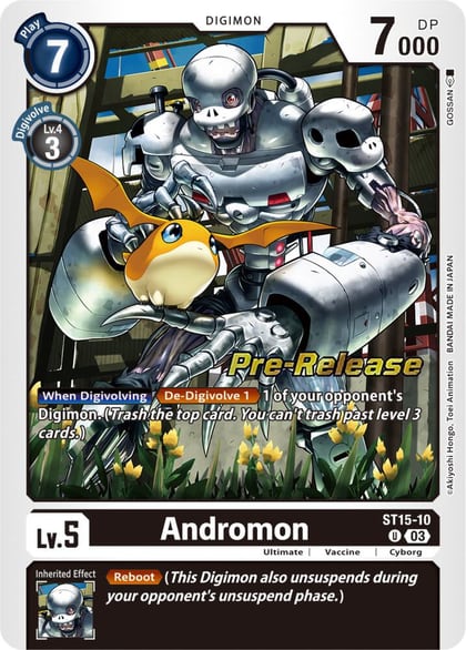 Andromon, Starter Deck 15: Dragon of Courage Pre-Release Cards ST15-10 U