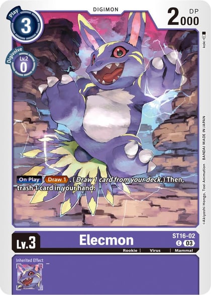 Elecmon, Starter Deck 16: Wolf of Friendship ST16-02 C