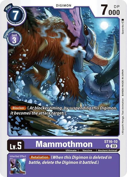 Mammothmon, Starter Deck 16: Wolf of Friendship ST16-10 U