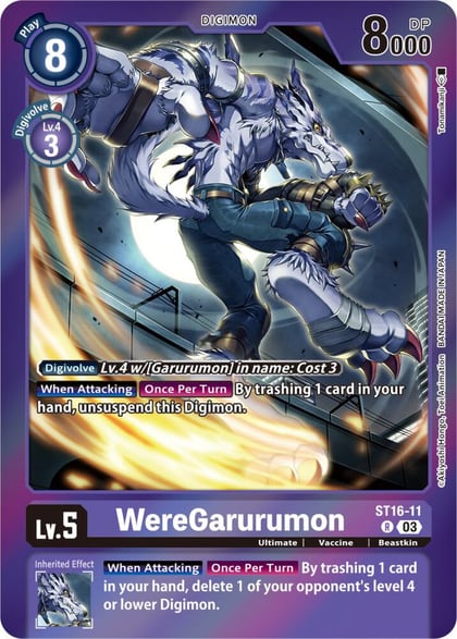 WereGarurumon (Gift Box 2023), Starter Deck 16: Wolf of Friendship ST16-11 R
