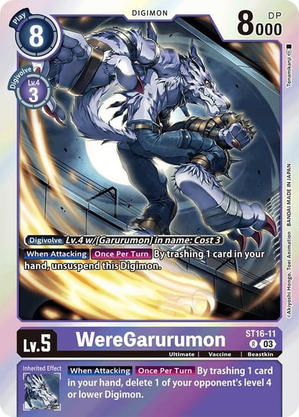 WereGarurumon, Starter Deck 16: Wolf of Friendship ST16-11 R