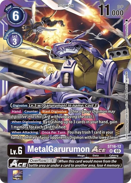 MetalGarurumon ACE, Starter Deck 16: Wolf of Friendship ST16-12 SR