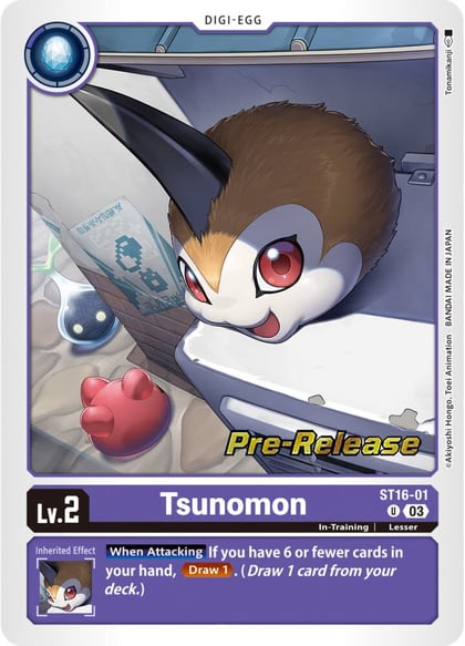 Tsunomon, Starter Deck 16: Wolf of Friendship Pre-Release Cards ST16-01 U