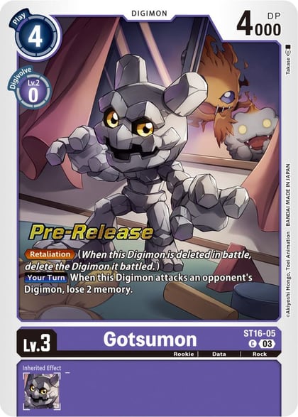 Gotsumon, Starter Deck 16: Wolf of Friendship Pre-Release Cards ST16-05 C