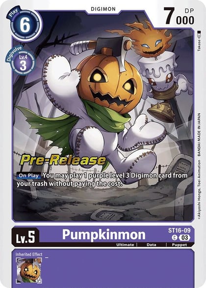 Pumpkinmon, Starter Deck 16: Wolf of Friendship Pre-Release Cards ST16-09 C