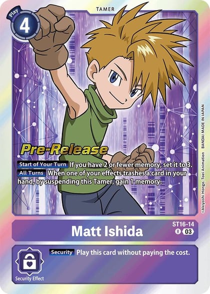Matt Ishida, Starter Deck 16: Wolf of Friendship Pre-Release Cards ST16-14 R