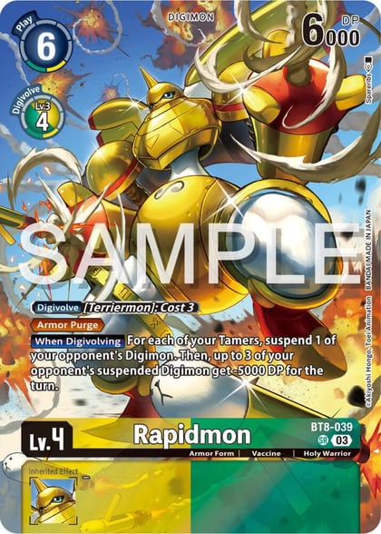 Rapidmon (Bonus Pack), Starter Deck 17: Double Typhoon Advanced Deck Set BT8-039 SR